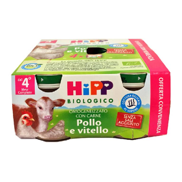 HIPP BIO OMOG M/PACK VIT POLLO